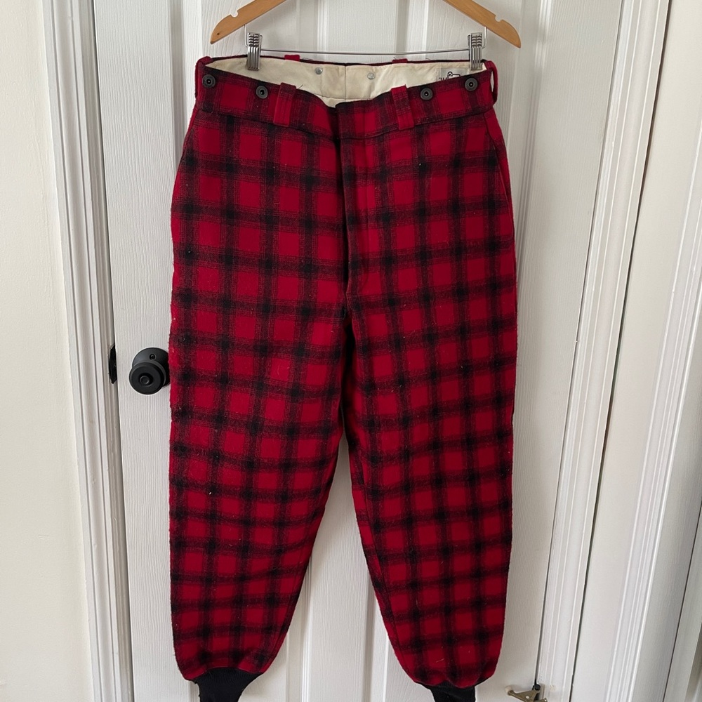Vintage Woolrich Buffalo plaid pants. 1963
